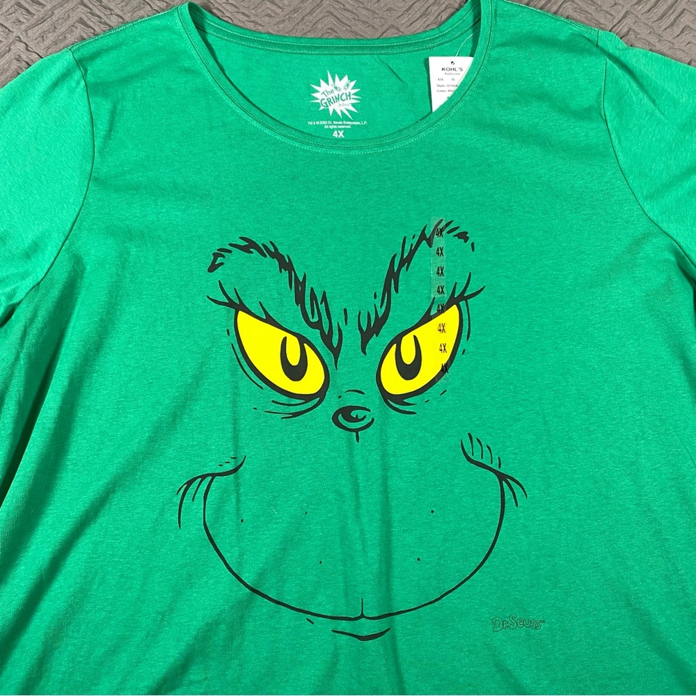 NEW Grinch Tee Plus Size 4X Cotton Blend